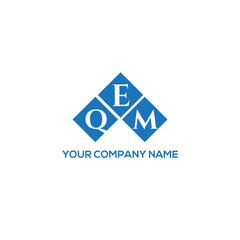 EQM letter logo design on white background. EQM creative initials letter logo concept. EQM letter design.

