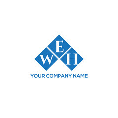 EWH letter logo design on white background. EWH creative initials letter logo concept. EWH letter design.
