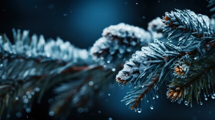 Snowcovered Branch Blue Spruce On White , Background HD, Illustrations