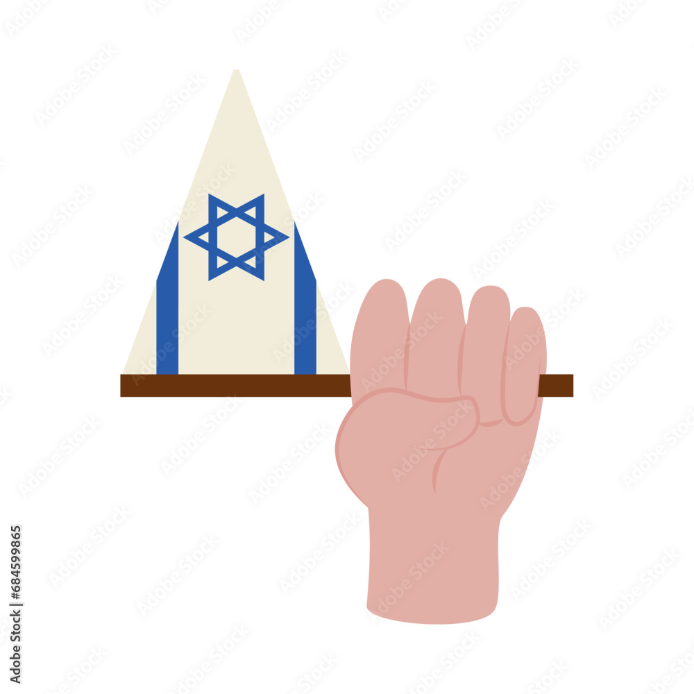 Sticker israel pennat illustration