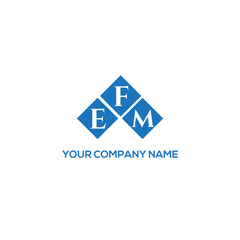 FEM letter logo design on white background. FEM creative initials letter logo concept. FEM letter design.
