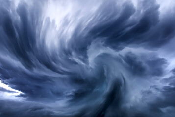 Blurred Whirlwind in the Clouds