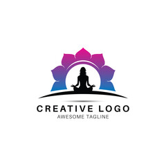 Yoga logo design icon