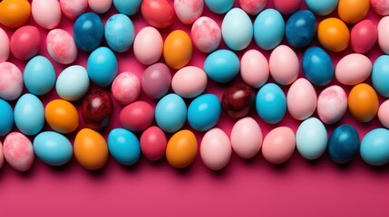 Fototapeta na wymiar Top View Image Colorful Painted Eggs , Background HD, Illustrations
