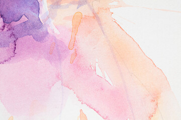 Watercolor paint stains. Background with faint texture and distressed vintage grunge and watercolor paint stains in elegant.