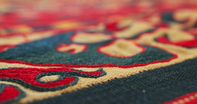 A detailed plan of handmade Samarkand carpets made according to ancient classical technology.