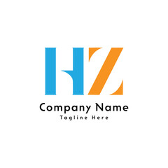 HZ letter logo design icon