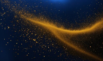 blue and gold flying dust gracefully combine, hi-res image background