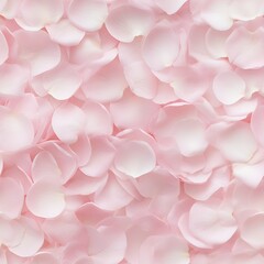 Obraz premium Pastel pink and white rose flower petals festive minimal seamless pattern.