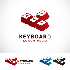 Simple Keyboard Logo Design Template