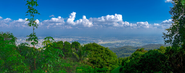 Panorama view of Chiangmai Chiang Mai city taken from Doi Suthep Mountains. Lovely views of the Old...