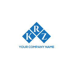 Naklejka premium RKZ letter logo design on white background. RKZ creative initials letter logo concept. RKZ letter design. 