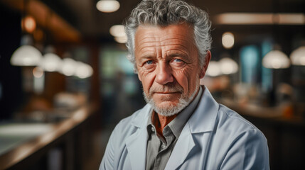 Fototapeta premium Sympathetic Pharmacist:in a Pharmacy, Background Wallpaper Brainstorming Magazine Cover Health Care