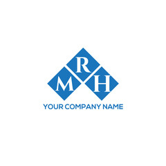RMH letter logo design on white background. RMH creative initials letter logo concept. RMH letter design.
