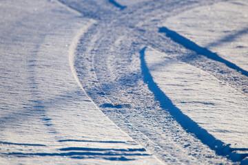 track in snow