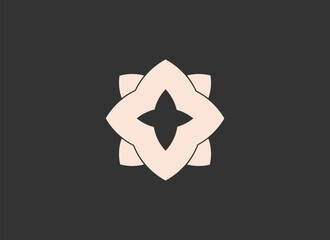 Octagonal logo design vector. octagonal abstract logo design.