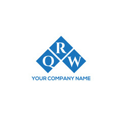 RQW letter logo design on white background. RQW creative initials letter logo concept. RQW letter design.
