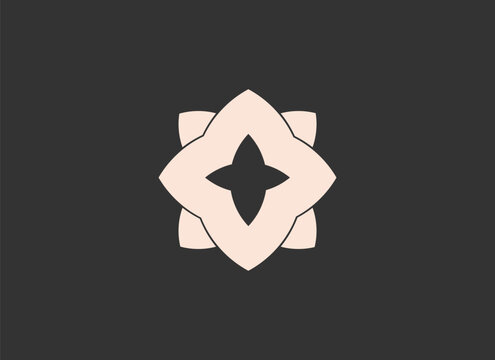 Octagonal logo design vector. octagonal abstract logo design.