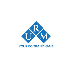 Fototapeta premium RUM letter logo design on white background. RUM creative initials letter logo concept. RUM letter design. 