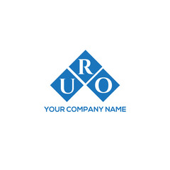 Fototapeta premium RUO letter logo design on white background. RUO creative initials letter logo concept. RUO letter design. 