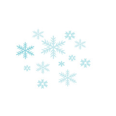 Naklejka na ściany i meble White Winter Snowflakes