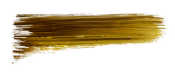 Yellow-brown oil colour brush stroke