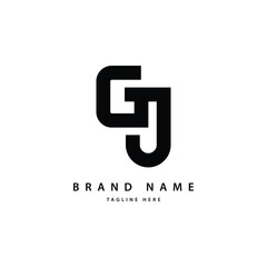 Gj vector logo design alphabet template style