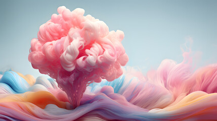 Colorful cotton candy. generative ai. - obrazy, fototapety, plakaty