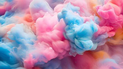Colorful cotton candy. generative ai.