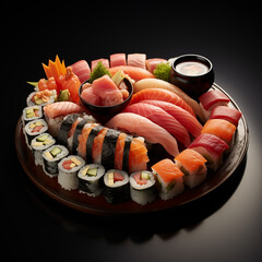 Exquisite High-End Sushi Platter Presentation