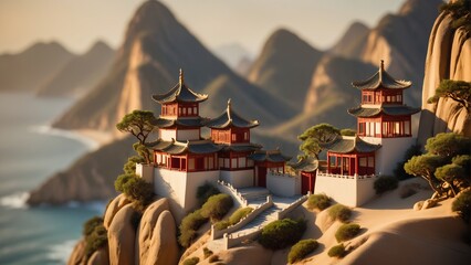 Chinese classical style miniature landscape