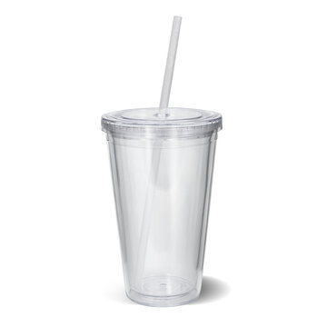 Blank white acrylic tumbler suitable for drink project.