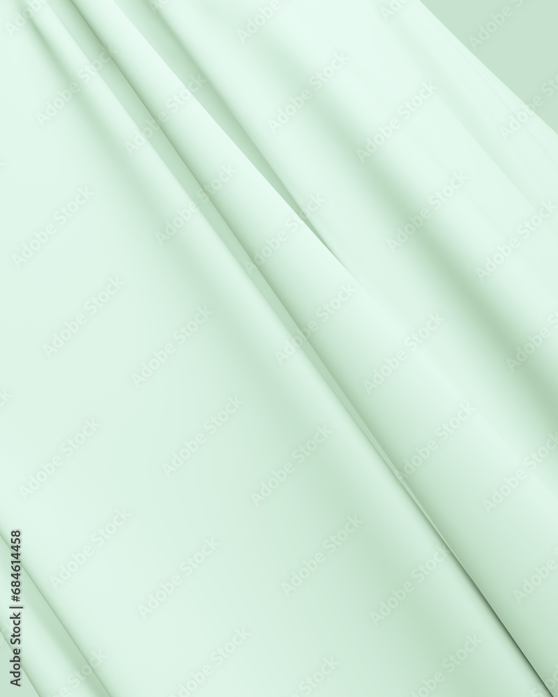 Poster neutral backgrounds pale soft green tones calming elegance flowing fabric folds stretching abstract 