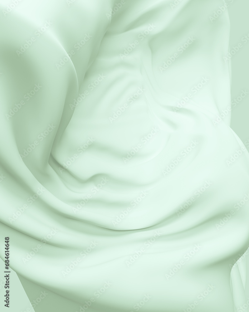 Poster neutral backgrounds pale green soft green abstract calming flowing folds crushed indentation cube so