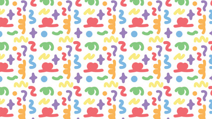 rainbow pop funky pattern illustration vector