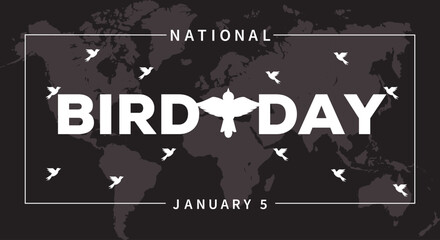 National bird day background celebrated on January 5