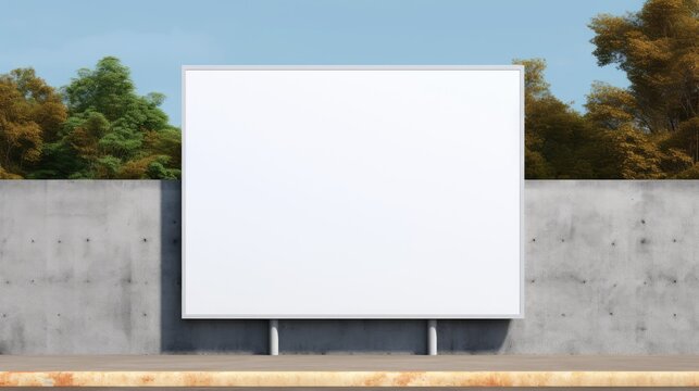 A minimalist outdoor advertising banner photo realistic illustration - Generative AI.