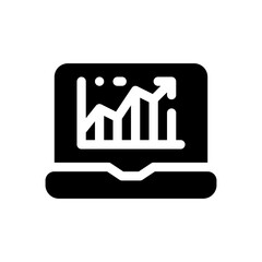 analytics glyph icon