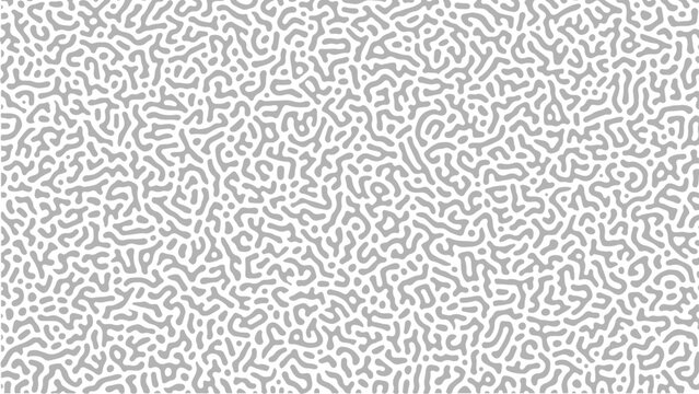 Black and white turing pattern. vector image .Generative algorithm psychedelic background. Reaction-diffusion or turing pattern