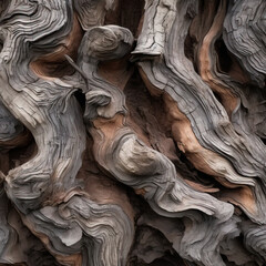 Rustic Elegance: A Macro View of Weathered Tree Bark Patterns in the Forest