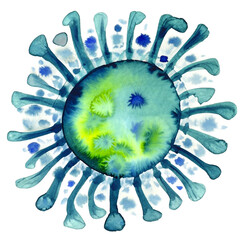 Cząsteczka wirusa ilustracja - obrazy, fototapety, plakaty