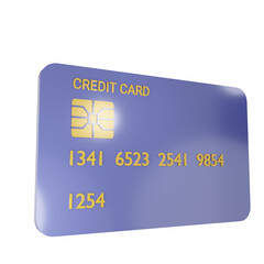 3d isolated render Credit Card  icon illustration