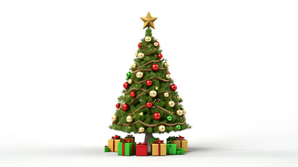 Naklejka na ściany i meble christmas tree with presents,christmas tree and gifts,christmas tree with gifts,Magical Moments: Tree Adorned with Gifts,Gifts Galore: Christmas Tree Extravaganza,Yuletide Joy: Presents 