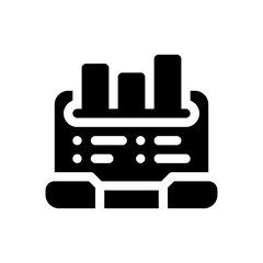 Fototapeta premium statistics glyph icon