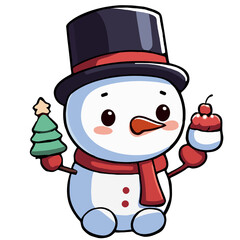 snowman with hat
