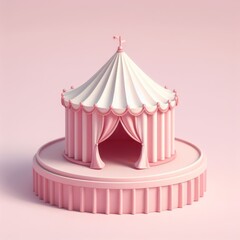 circus tent isolated on  pink