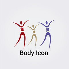 Illustration Corps Silhouette isolée Icône Illustration Couleurs graphique Symbole Nature, Sports et Fitness, Logo pour entreprise