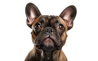 French Bulldog Bat Like Ears Isolated on a Transparent Background PNG