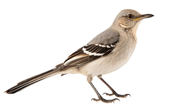 Northern Mockingbird Versatile Singer Isolated on a Transparent Background PNG
