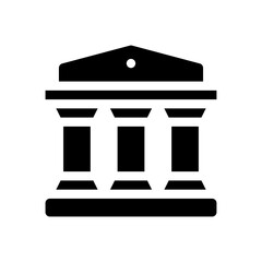 bank glyph icon